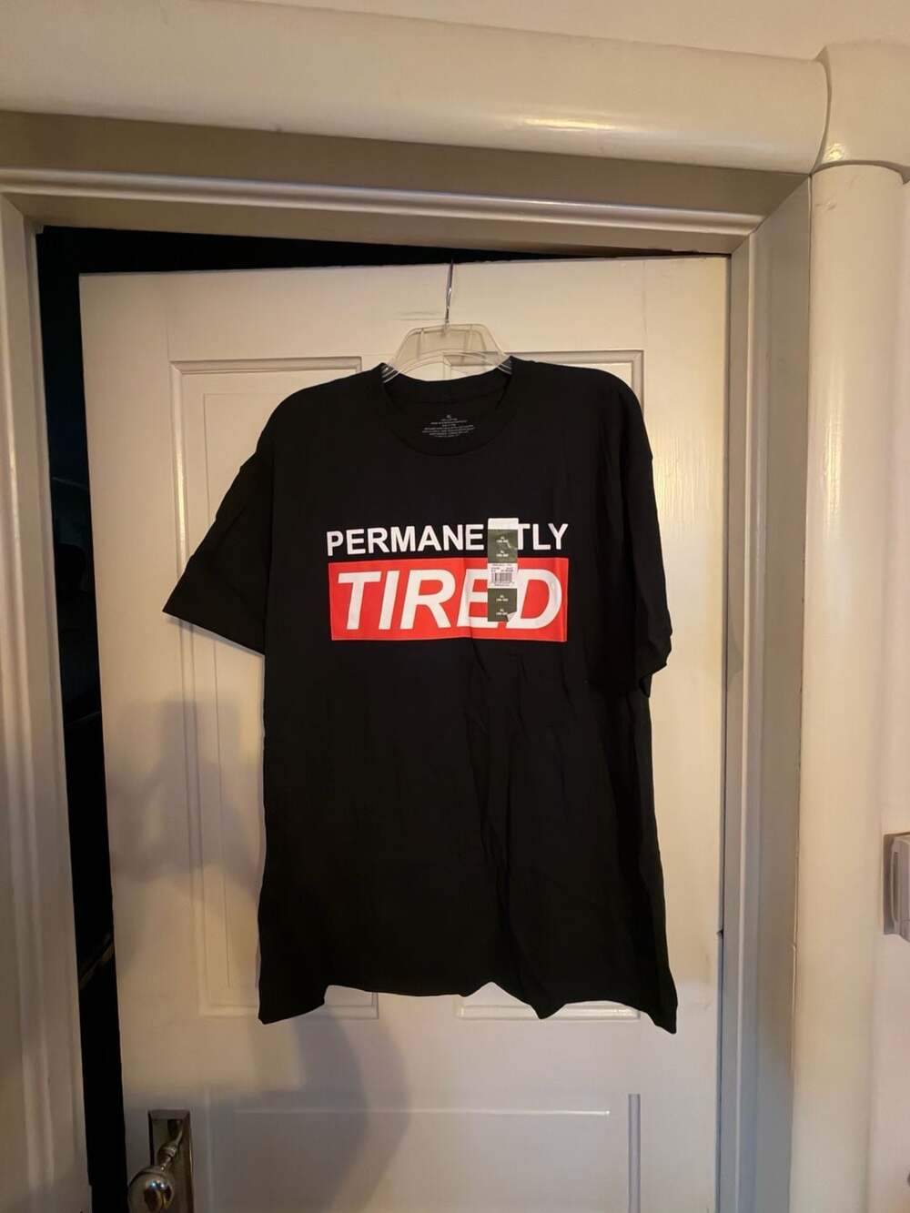 Permanently Tired Men's Graphic Black Short Sleeve T-Shirt